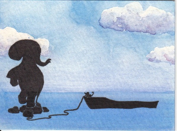 Life of Pi Series - Richard Parker played by a mouse, Pi played by an elephant.