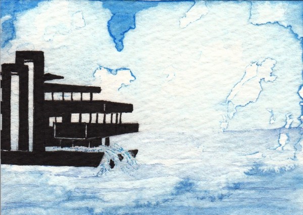 Life of Pi Series - Richard Parker played by Frank Lloyd Wright's Fallingwater.