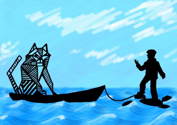 Life of Pi Series - Richard Parker played by a Cubist Tiger, Pi played by Pablo Picasso